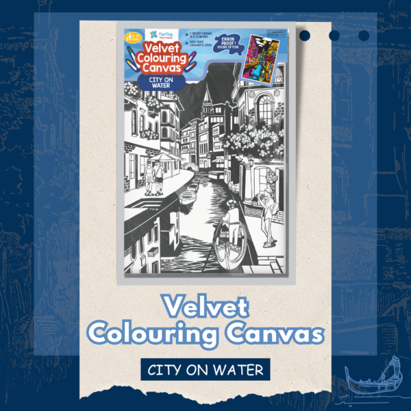 PEPPLAY VELVET COLOURING POSTERS - CITY ON WATER