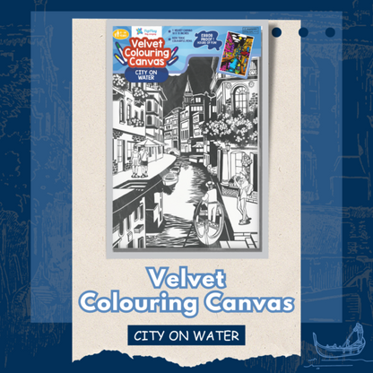 PEPPLAY VELVET COLOURING POSTERS - CITY ON WATER