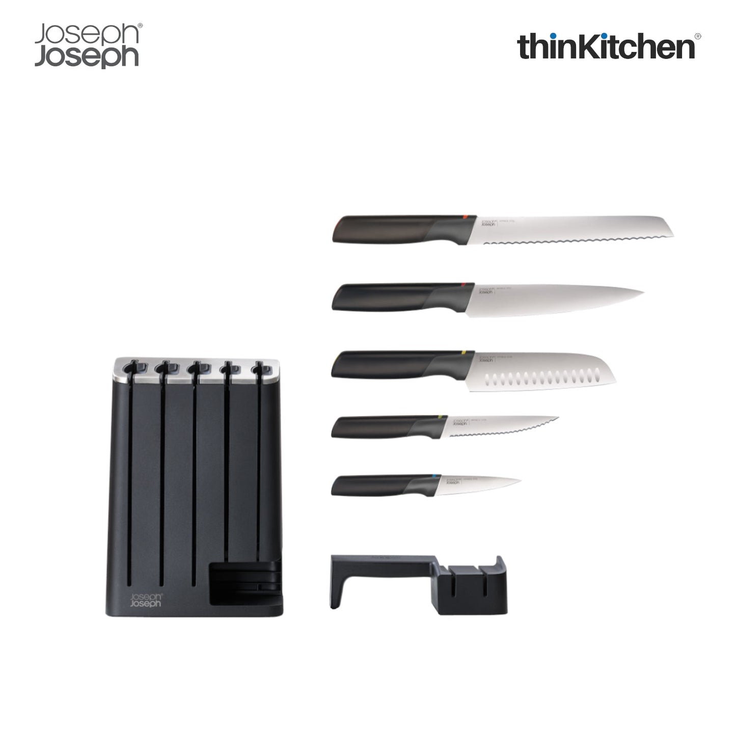 thinKitchen™ Joseph Joseph Elevate Knives 5-piece SlimBlock Knife Set