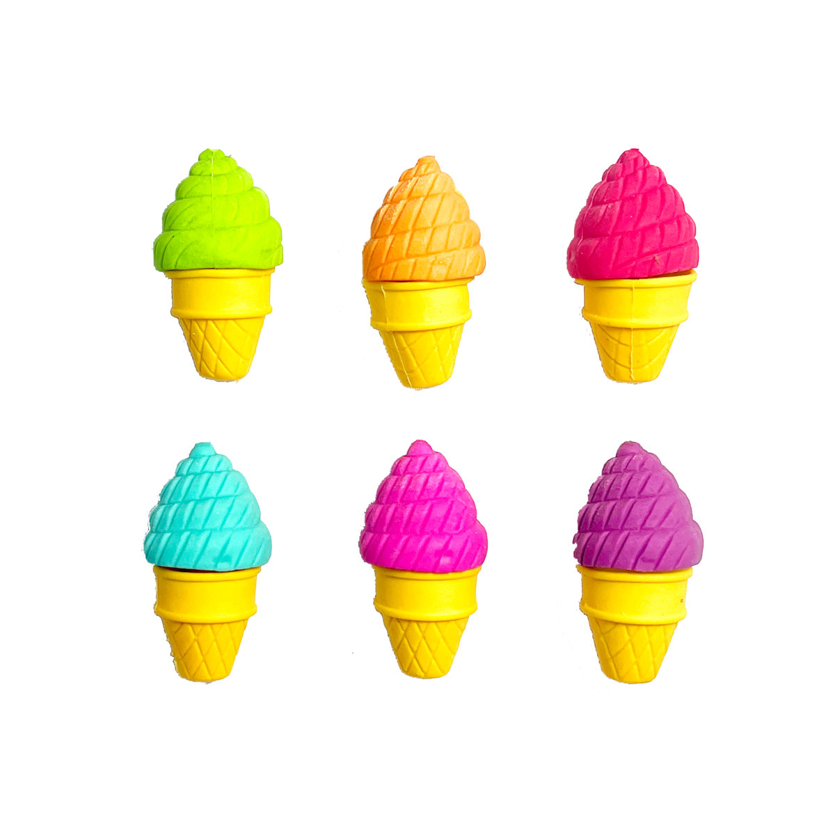 Petite Sweets Ice Cream Scented Erasers - Set of 6