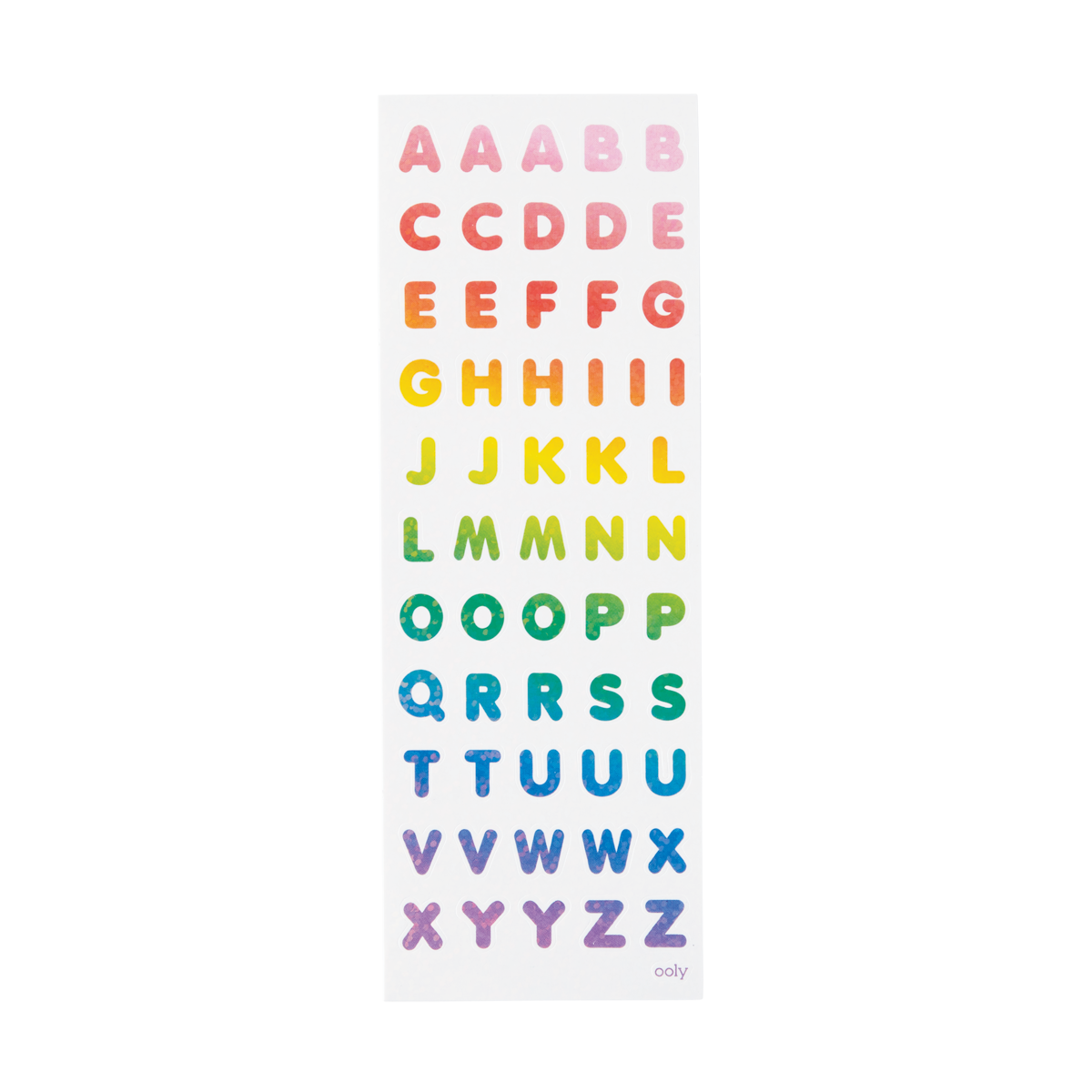 Stickiville Stickers: Rainbow Letters - Skinny (2 Sheets)