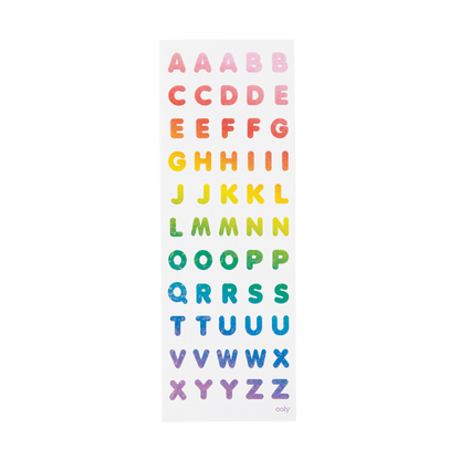 Stickiville Stickers: Rainbow Letters - Skinny (2 Sheets)