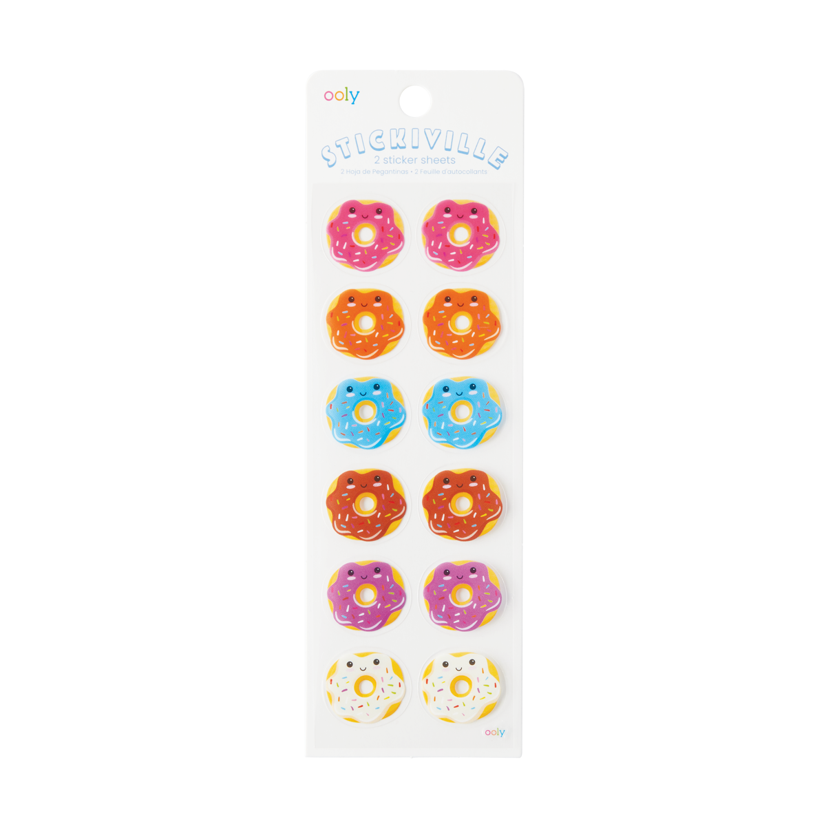 Stickiville Stickers: Happy Donuts - Skinny (2 Sheets)