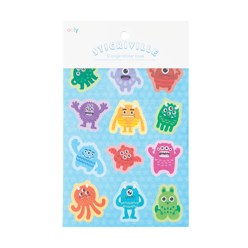 Stickiville Stickers: Monsters - Book (10 Sheets)