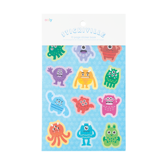 Stickiville Stickers: Monsters - Book (10 Sheets)