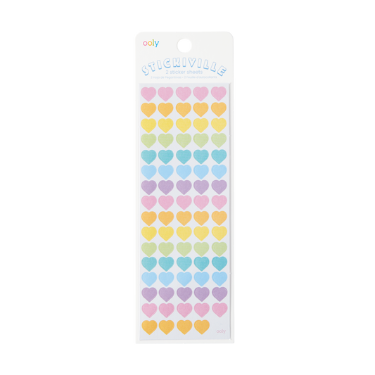 Stickiville Stickers: Mini Hearts - Skinny (2 Sheets)