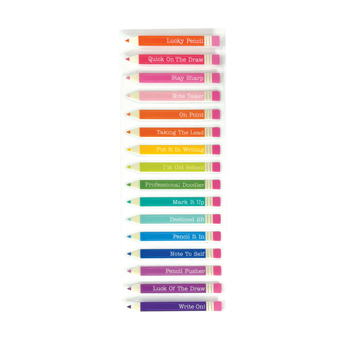 Stickiville Stickers: Lucky Pencils - Skinny (2 Sheets)