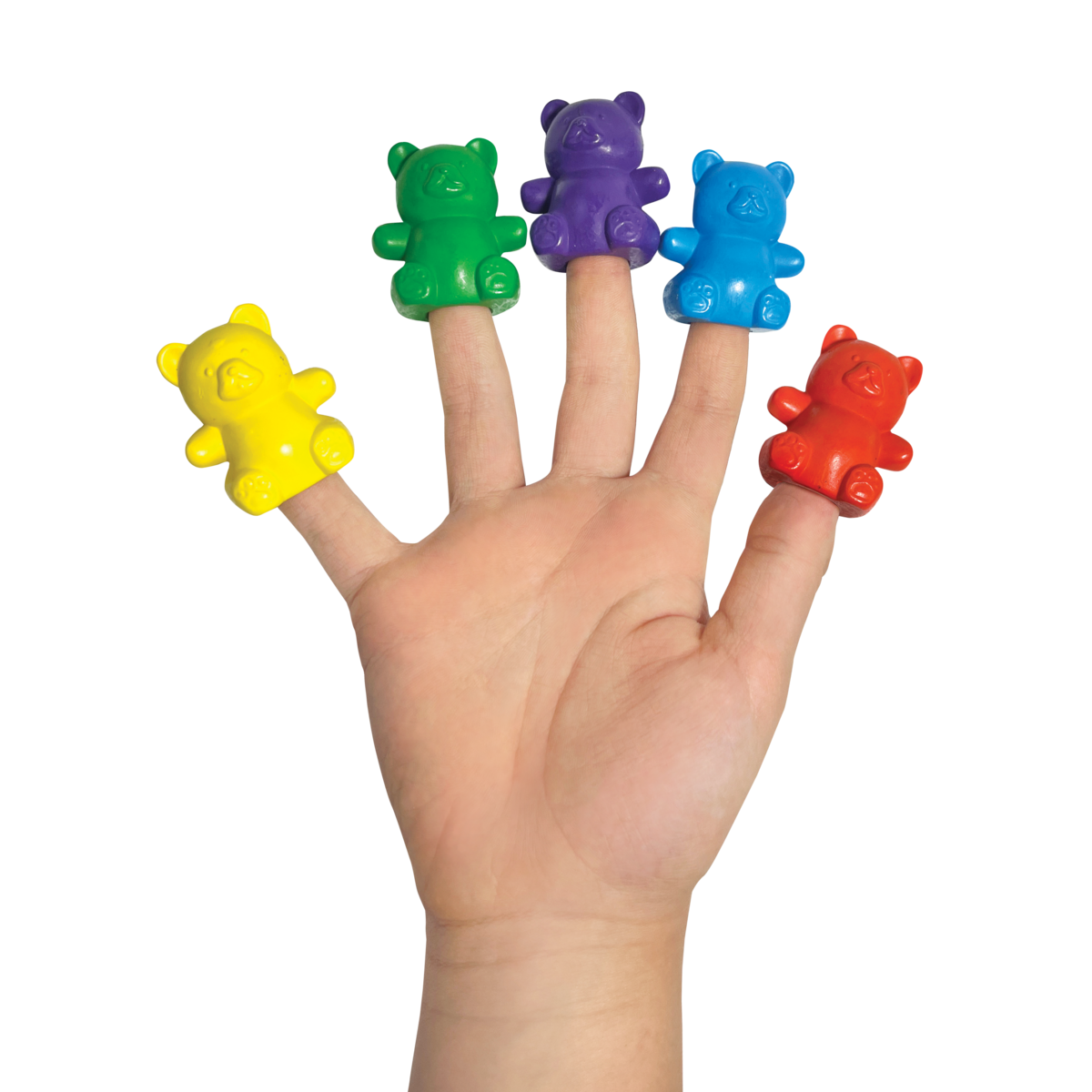 Cuddly Cubs Bear Finger Crayons - Set of 6