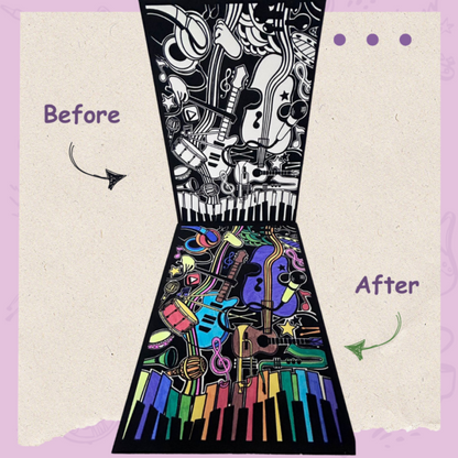 PEPPLAY VELVET COLOURING POSTERS - MELODIES OF MUSIC