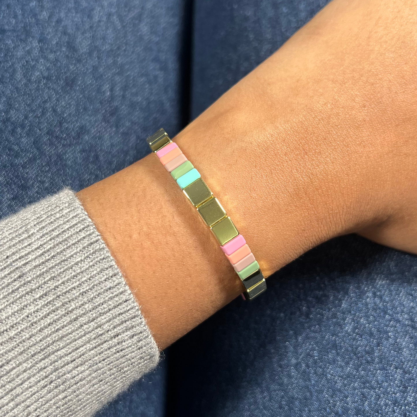 Luminous Enamel Bracelet | Pastel Hues