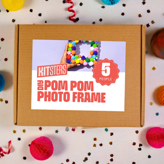 DIY Pom Pom Photo Frame Box (5 people)