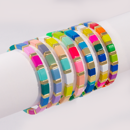 Party Enamel Bracelet | Pop Pink