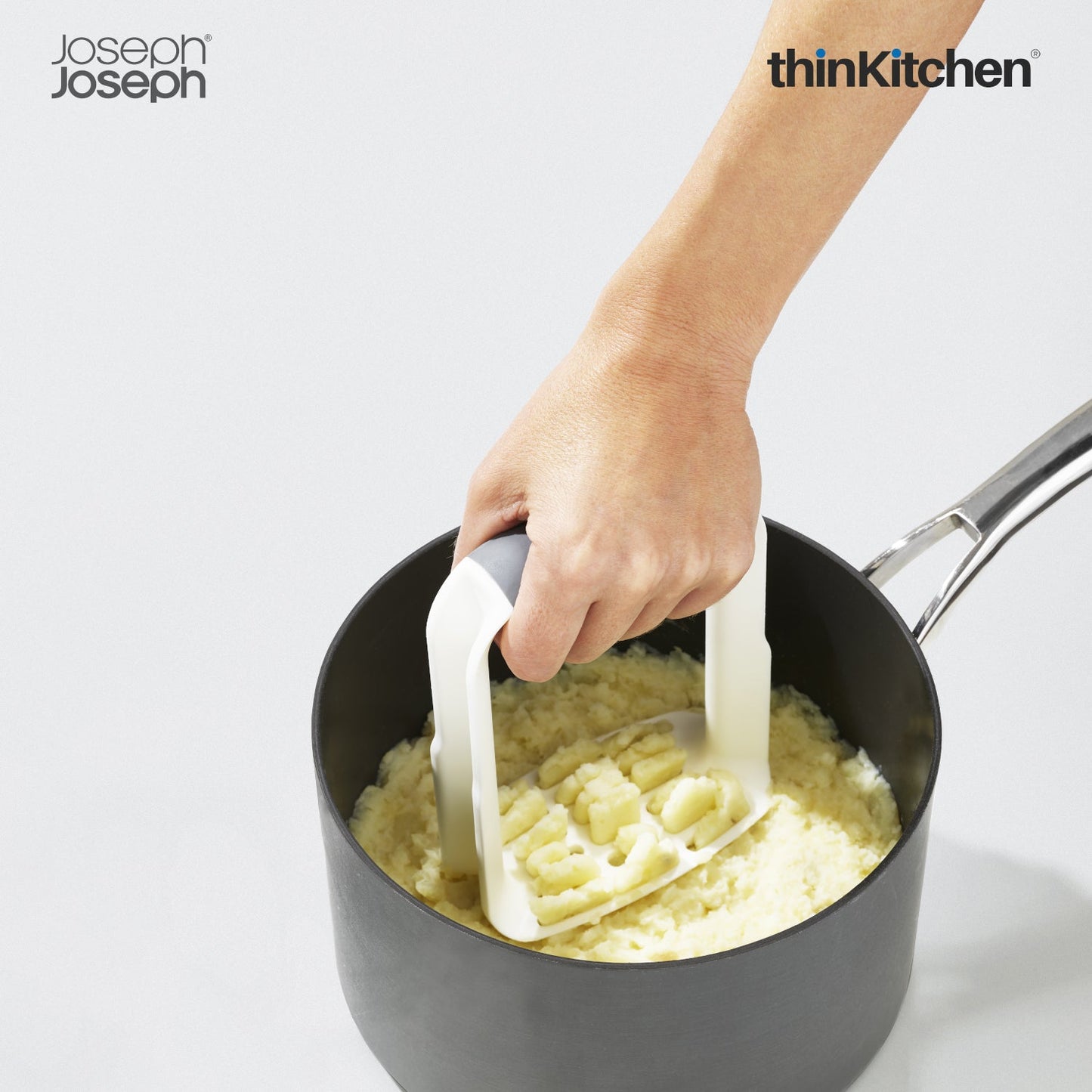 thinKitchen™ Joseph Joseph Easy-Mash Potato Masher - White