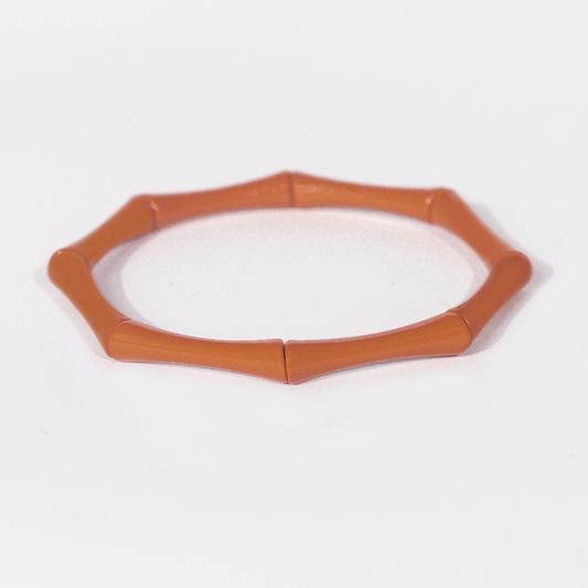 Bamboo Enamel Bracelet | Tan