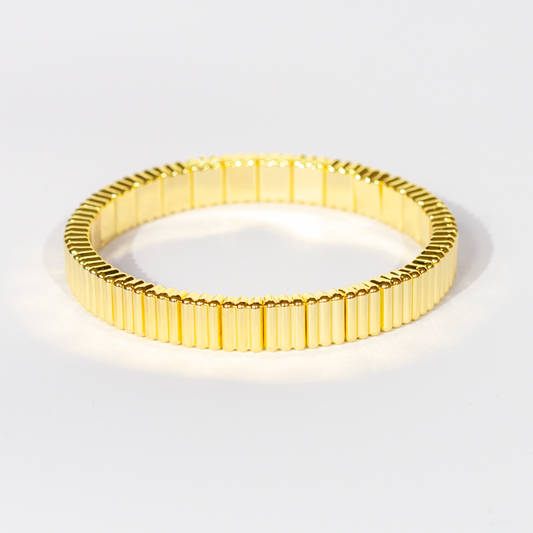 Groovy Enamel Bracelet | Gold | Thick