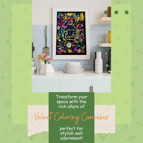 PEPPLAY VELVET COLOURING POSTERS - COLOURFUL HEALTH