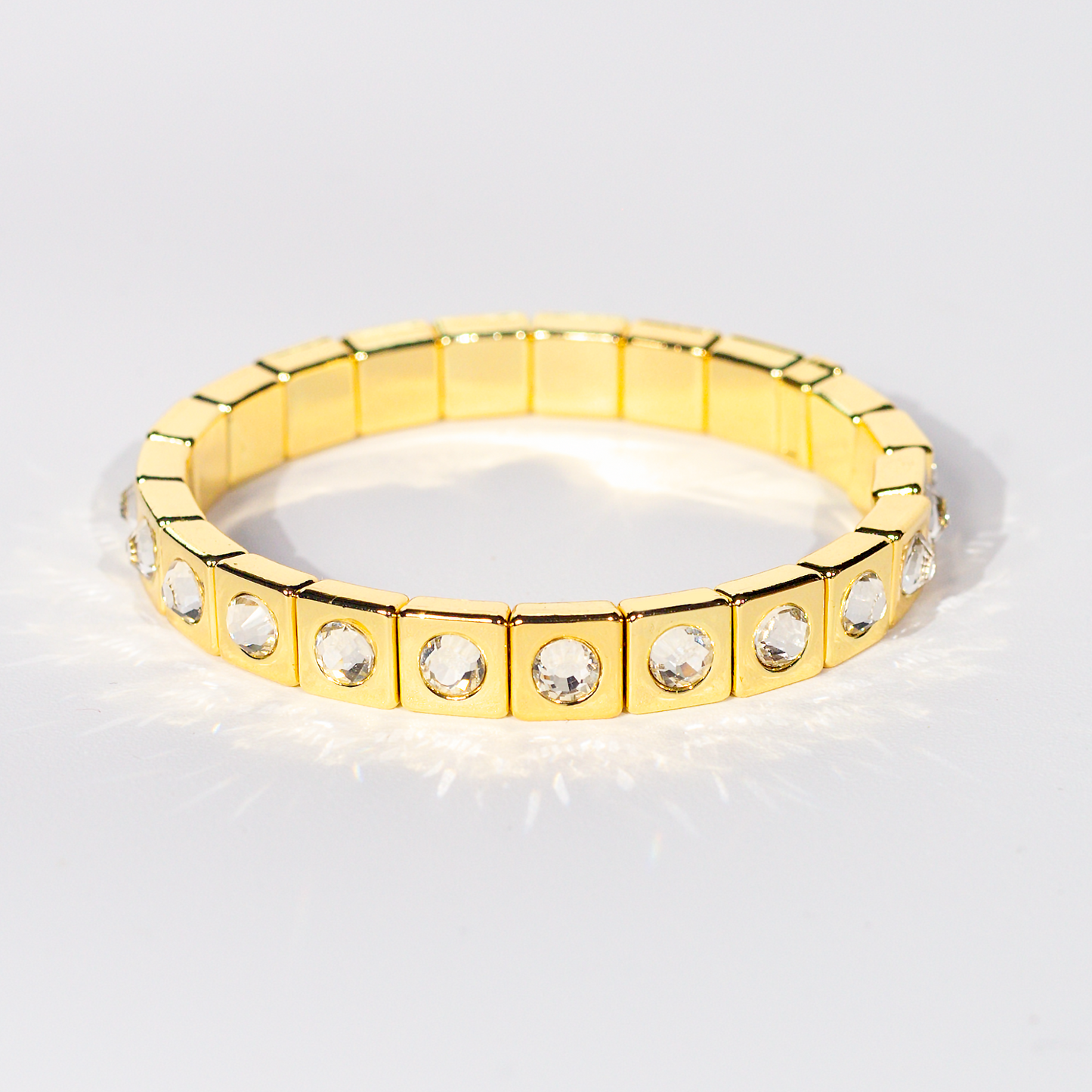 Bling Enamel Crystal Bracelet | Gold