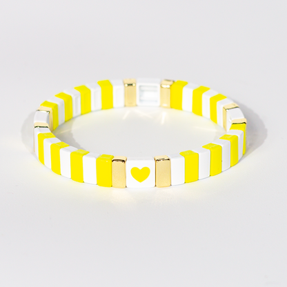 Love Enamel Bracelet | Pop Yellow