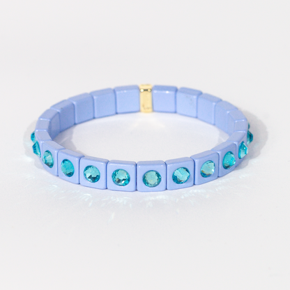 Bling Enamel Crystal Bracelet | Blue