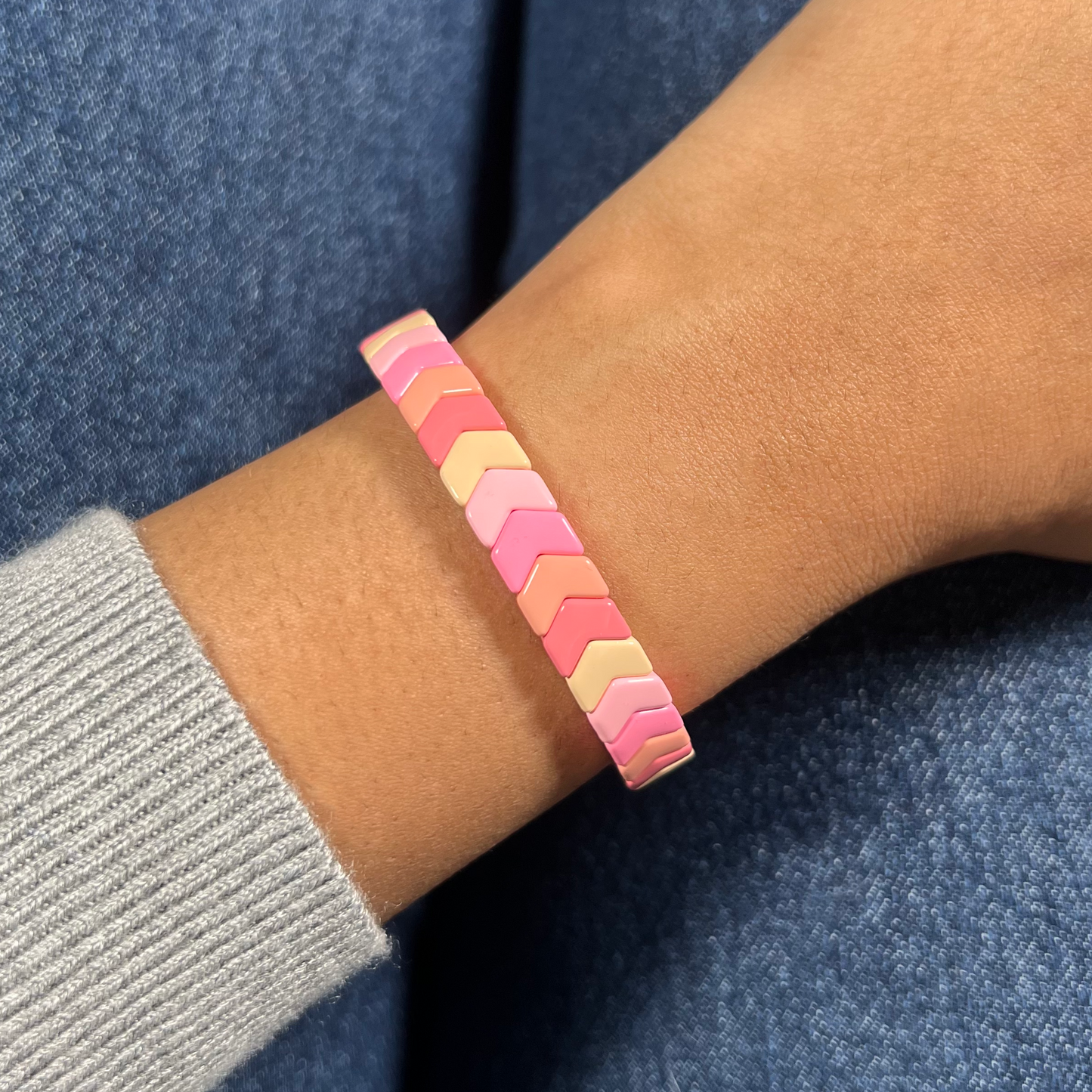 Amazonia Enamel Bracelet | Shades of Pink