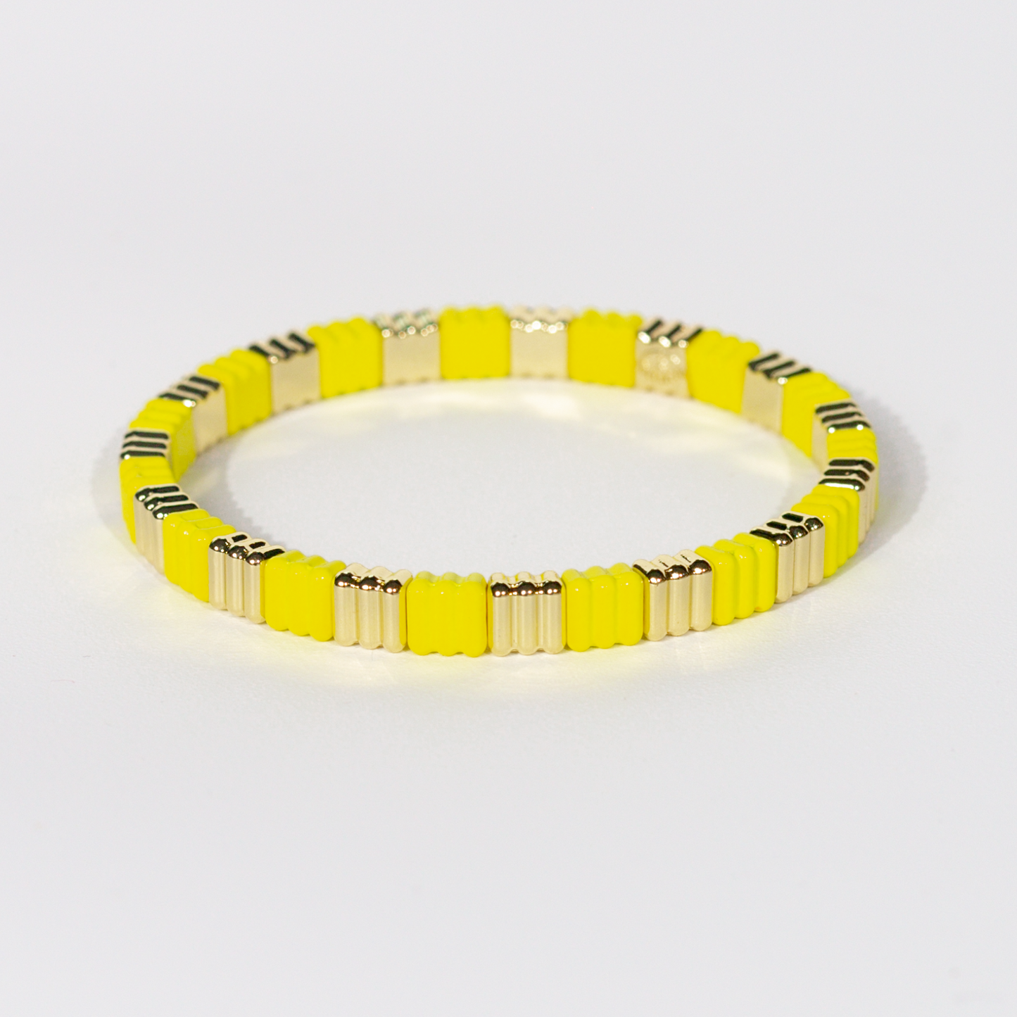 Groovy Enamel Bracelet | Pop Yellow | Thin