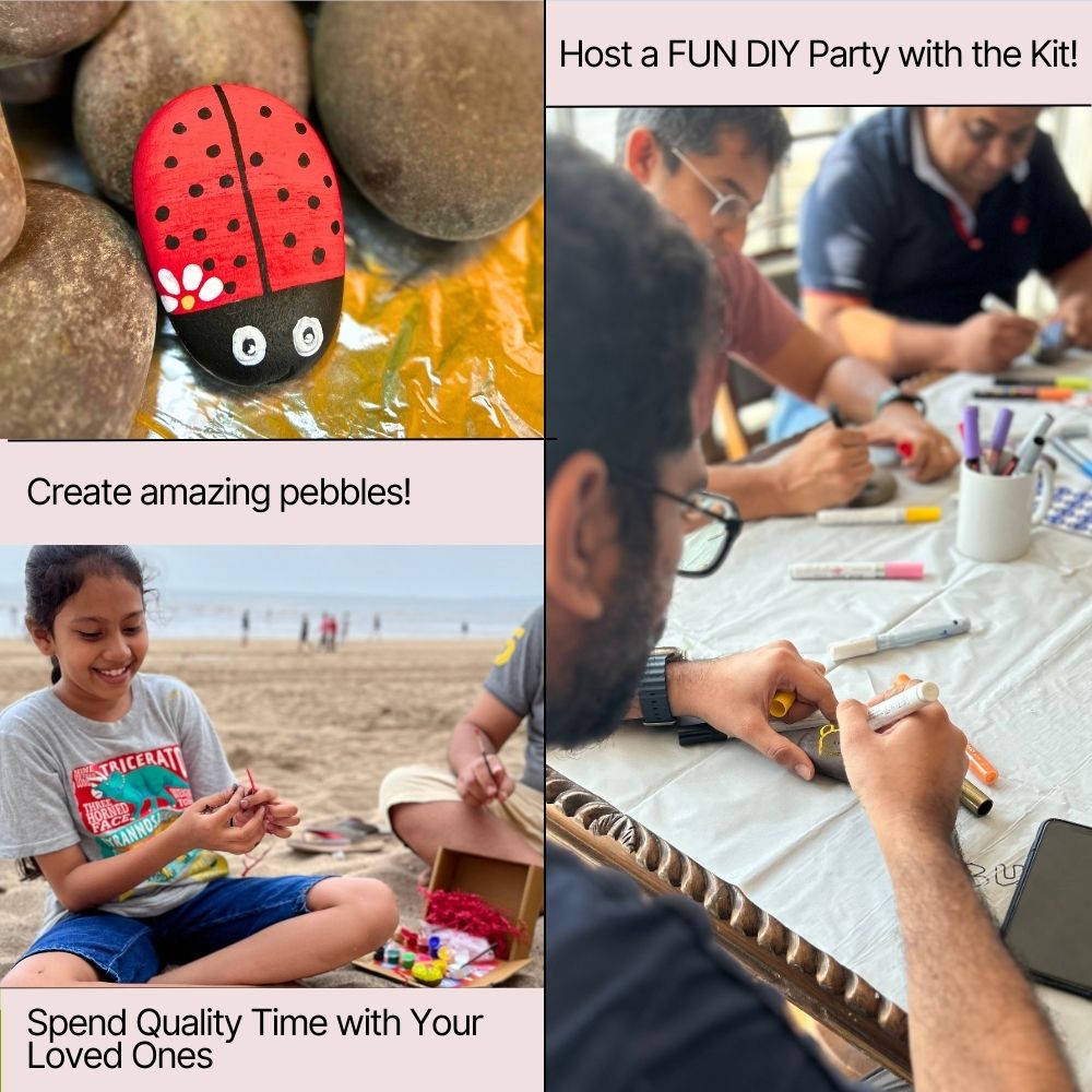 DIY Pebble Painting Box (3 people)