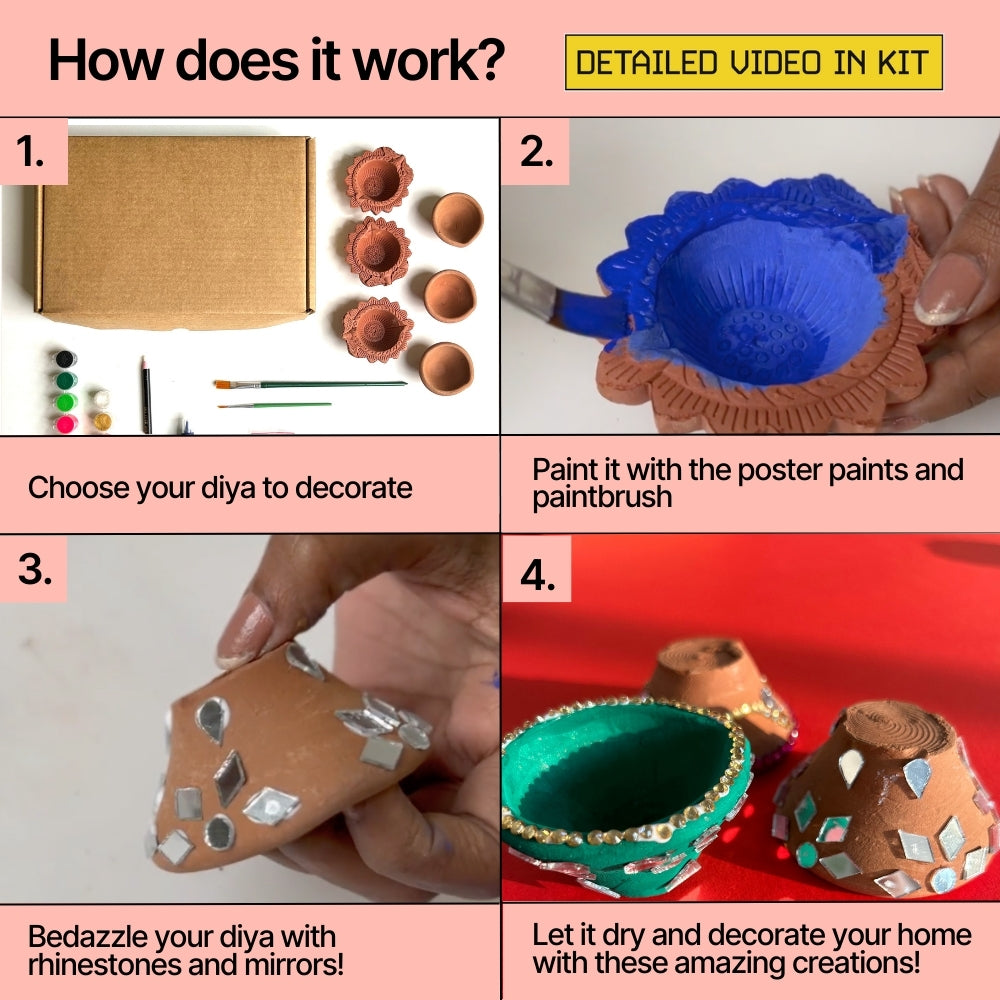 DIY Diya Decoration Kit