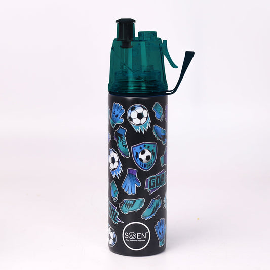 Insulated Stainless Steel Black And Dark Green Color Mist Bottle - 500 ml