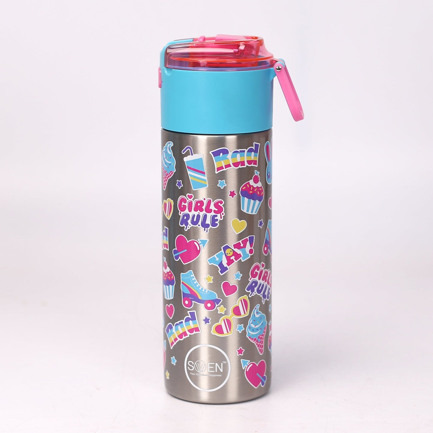 Insulated Stainless Blue Color Steel Bottle - 530 ml