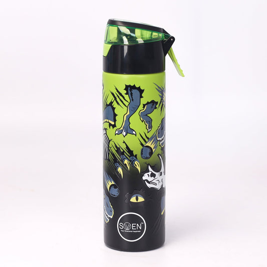 Insulated Stainless Steel Green And Black Color Mist Bottle - 600 ml