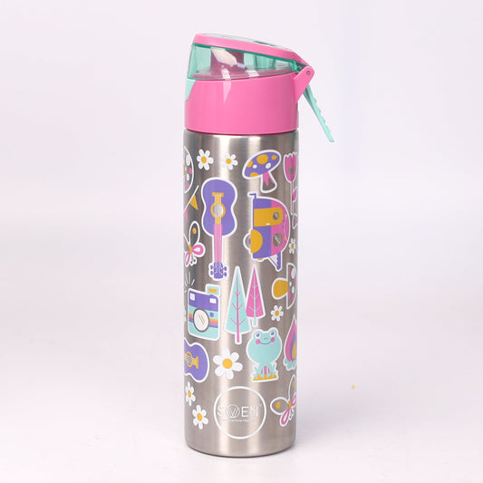 Insulated Stainless Steel Pink Color Mist Bottle - 600 ml