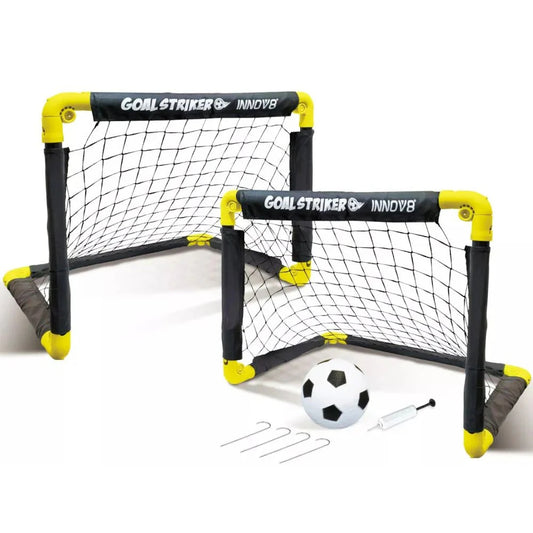 Folding Double Mini Soccer Goal Set