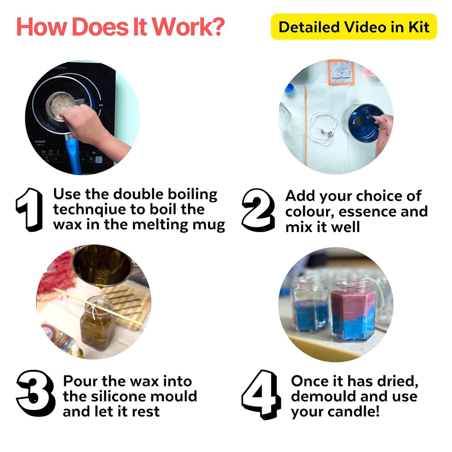 DIY Yarn Ball Candle Kit