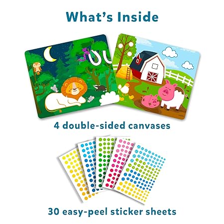 Dot it! - Wild, Farm & Underwater Animal| No mess sticker art (ages 3-7)