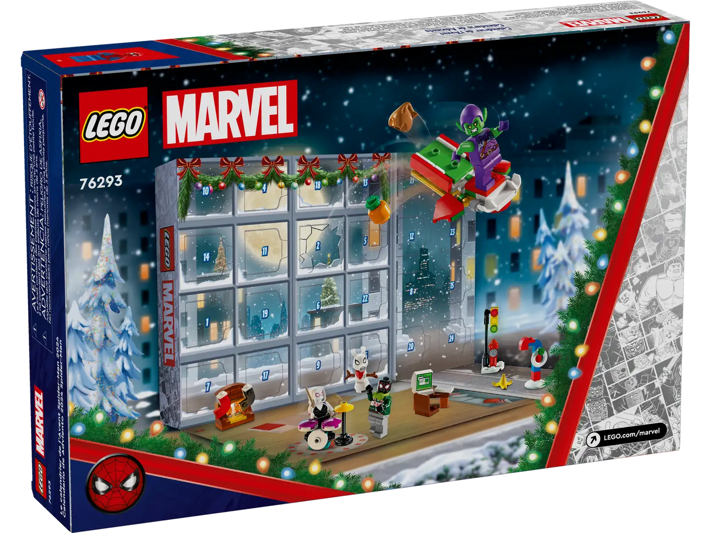 LEGO Marvel Spider-Man Advent Calendar 2024 for Kids - Christmas Advent Calendar with Mini Builds & 5 Minifigures | Ages 7+