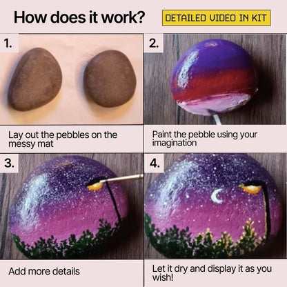 DIY Pebble Painting Box (3 people)