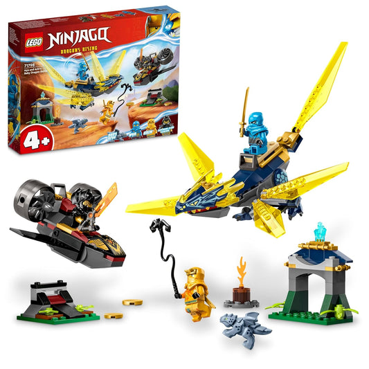 LEGO NINJAGO NYA & Arin's Baby Dragon Battle 71798 Building Toy Set (157 Pcs),Multicolor | 4 Years +