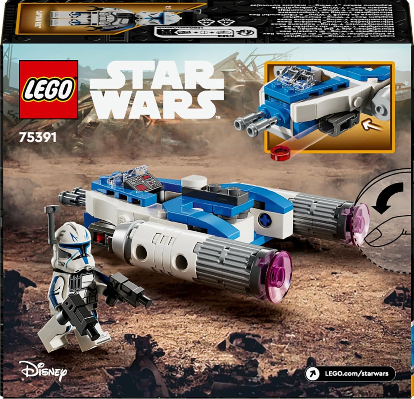 LEGO Star Wars Captain Rex Y-Wing Microfighter Set 75391 Building Blocks Toys for 6+ Gift for Boys and Girls