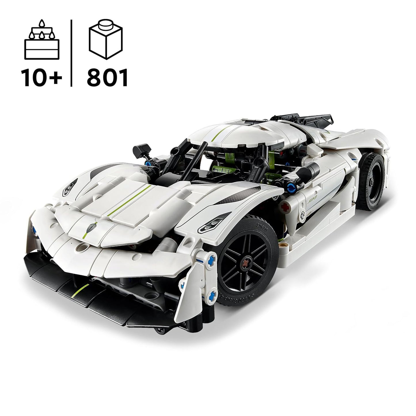 LEGO Technic Koenigsegg Jesko Absolut White Hypercar 42184 Building Blocks |  10+ Years