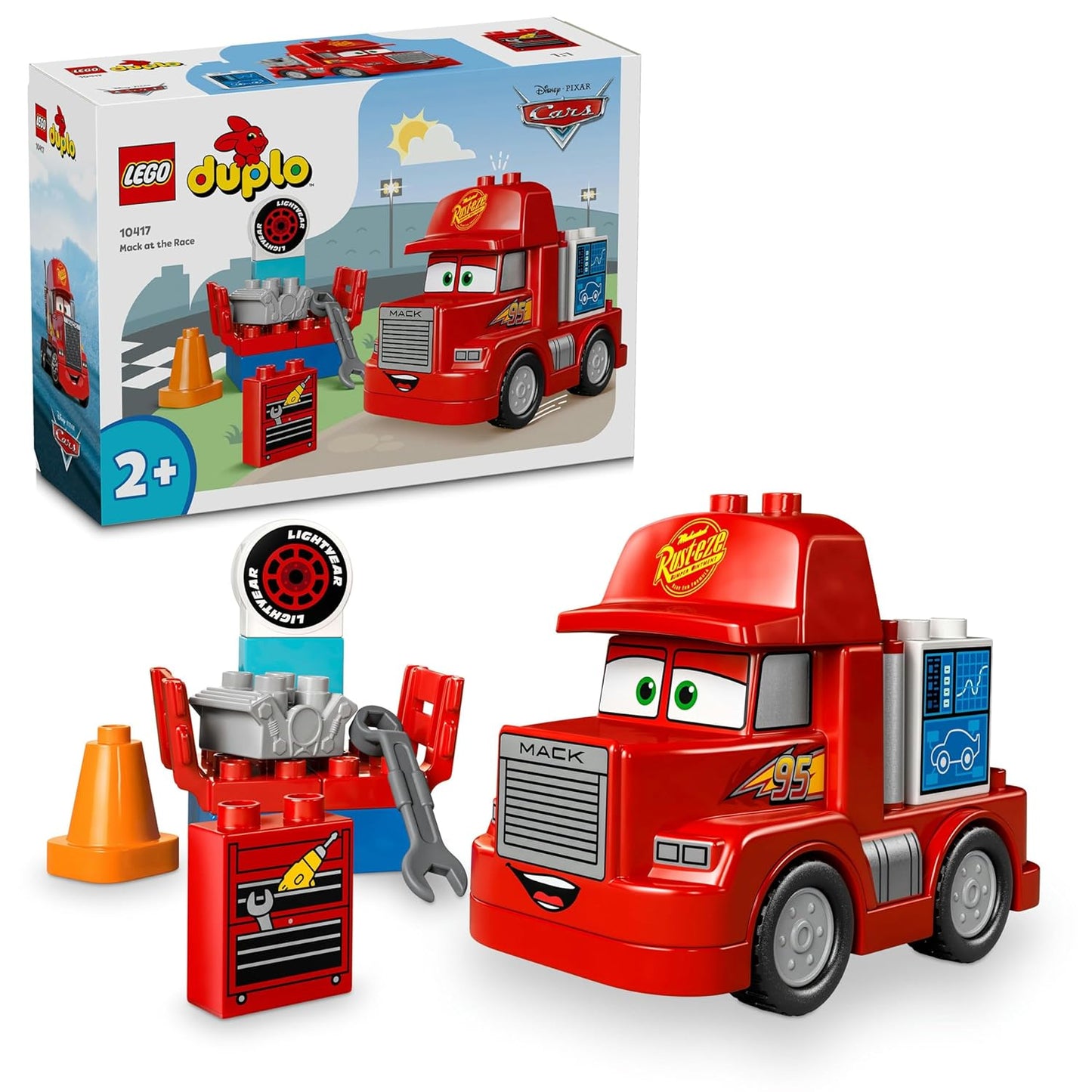 LEGO DUPLO Disney and Pixar’s Cars Mack at The Race 10417 (14 Pieces)