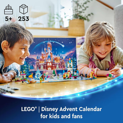 LEGO Disney Advent Calendar 2024 for Kids - Christmas Advent Calendar W/Mini Builds & 8 Minifigures | Ages 5+