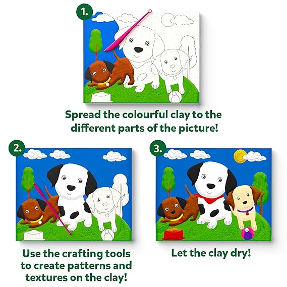 Colour With Clay - Pups at the Park