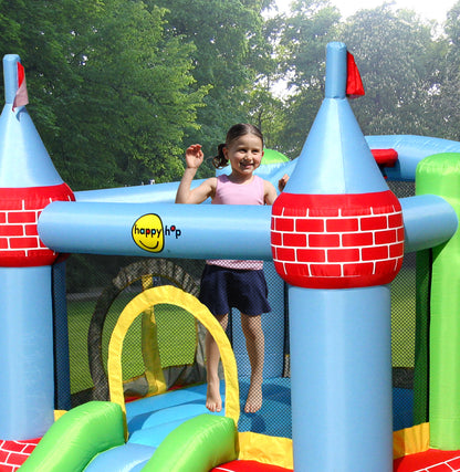 Happy Hop Castle Bouncer With Farmyard Ball Pit