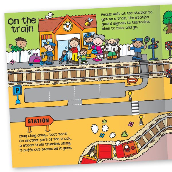 Convertible Train – Sit-in Train | Playmat & Storybook for Preschoolers