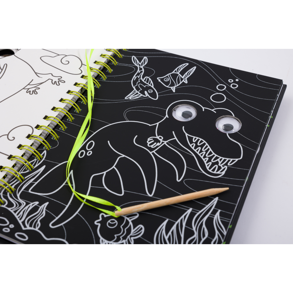 Scratch Art Friends: Dinosaurs