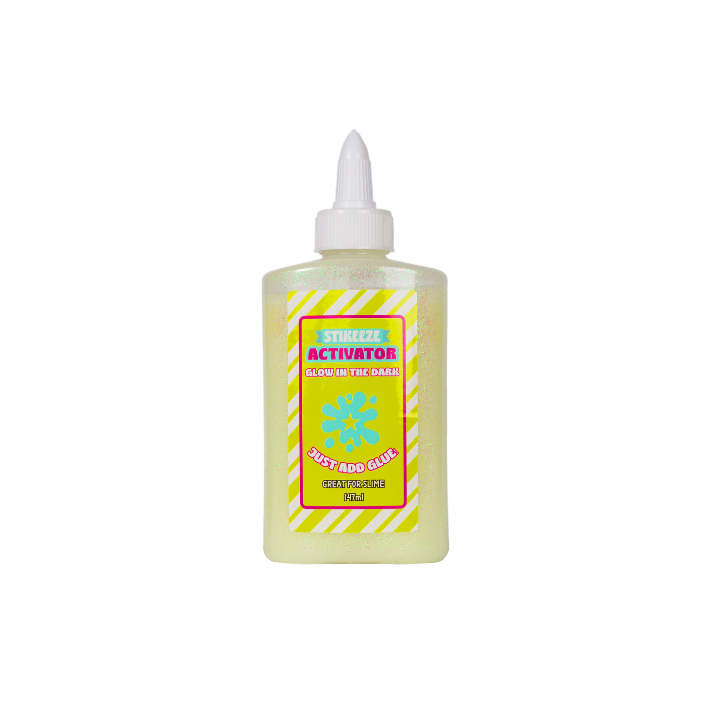 Stikeeze Activator | Glow in the Dark| Just Add Glue for Slime Making | 147ML