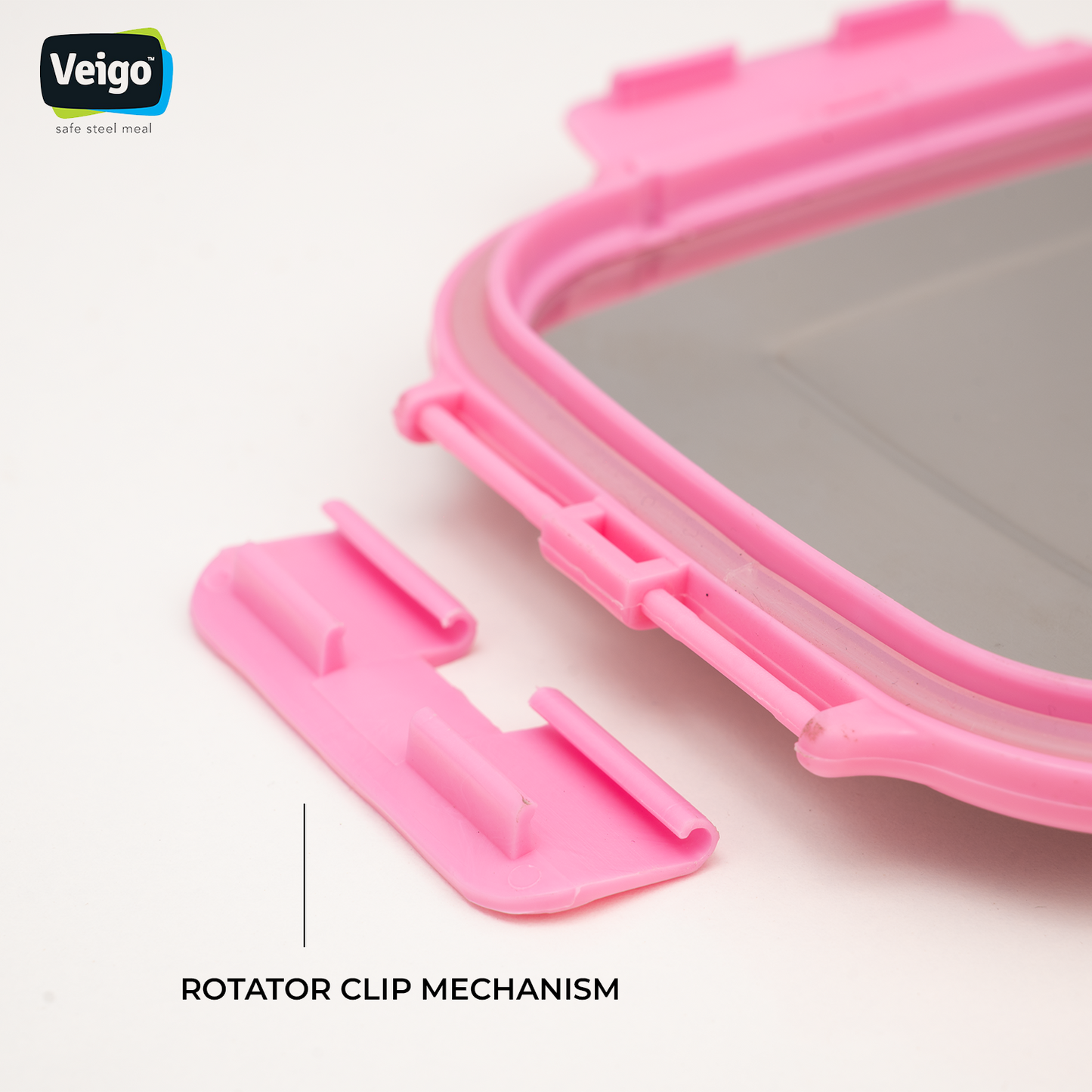 Veigo Large Stainless Steel Lunch Box - Pink | Limited Edition