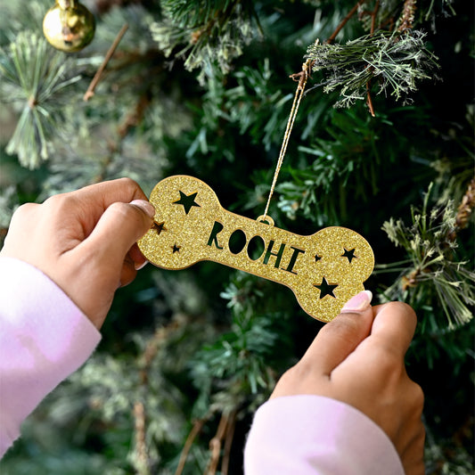 Personalised Tree Ornament Xmas Shape | Bone