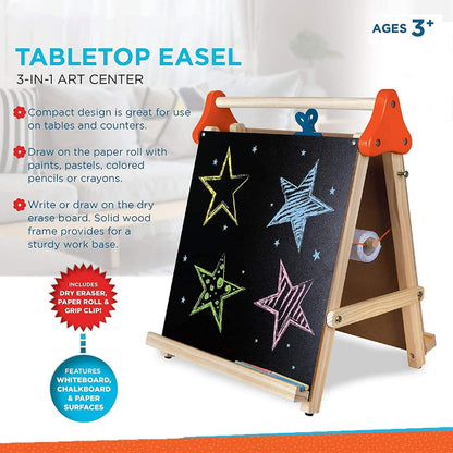 Playwell Wooden 3 in 1 Table Top Easel