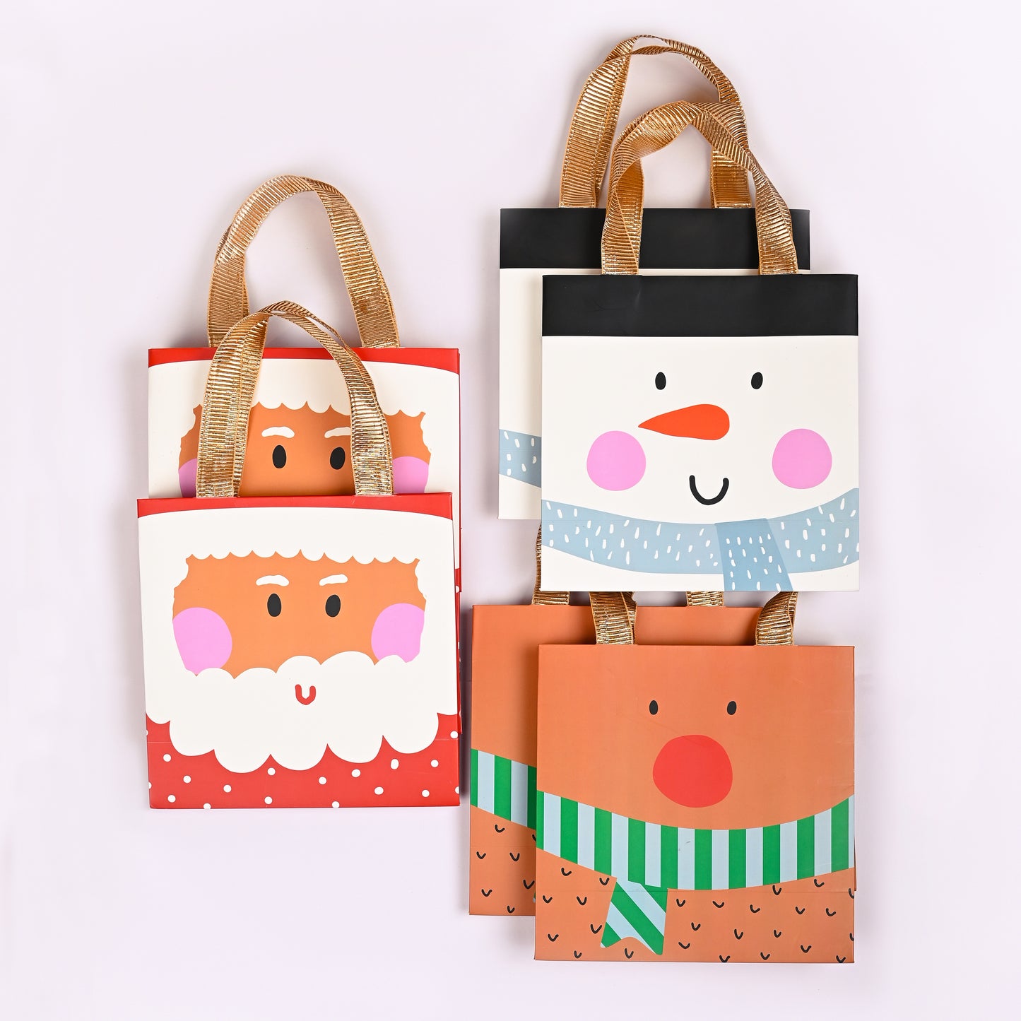 Set of 6 Gift Bags | Christmas Characters